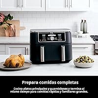 Vista 11 de Freidora de aire Ninja DZ401 Foodi 10 Quart 6 en 1 DualZone XL de 2 canastas con 2 canastas de freír independientes, Match Cook y Smart Finish