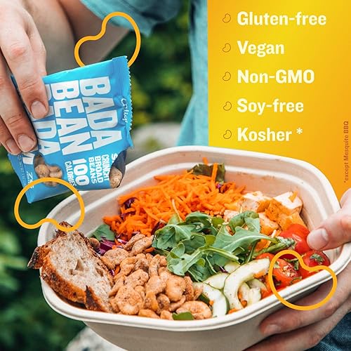 Miniatura 5 de Bada Bean Bada Boom - Proteína a base de plantas, libre de gluten, vegana, sin OGM, libre de soya, Kosher, bocadillos de habas tostadas anchas, 1