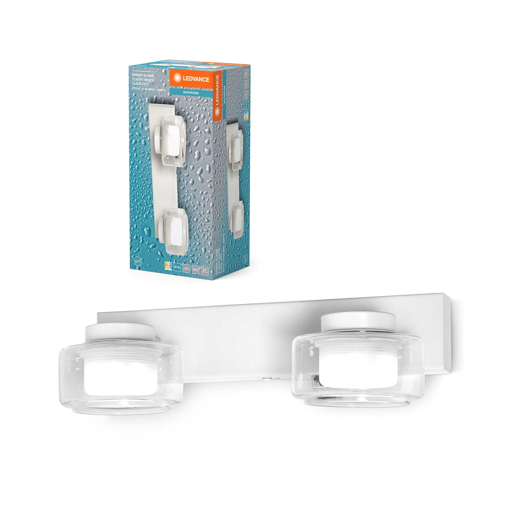 LEDVANCE ORBIS Flame applique et à LED, blanc, 11W, 700lm, 3000/4000K, | , Indoor Wall Lighting, 0.00 dia, , pack de 1
