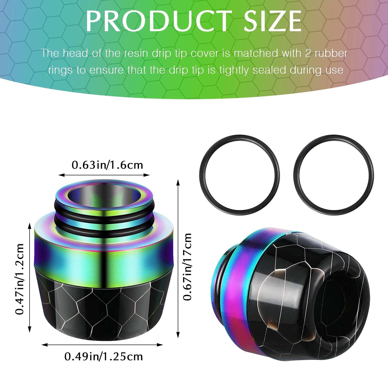 4 Pieces Resin 810 Drip Tip Replacement Resin Drip Tip Connector 