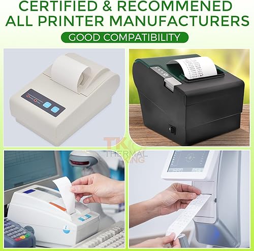 Miniatura 7 de TK Thermal King, Papel térmico de 2-14 pulgadas x 165 pies, papel de recibo POS (10 rollos)