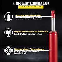 Vista 4 de VEVOR Gato hidráulico largo de carnero, capacidad de 8 toneladas17363 libras, con bomba de pistón único y base de horquilla, recogedor manual