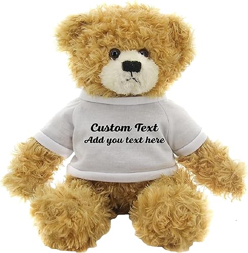 Oso Brandon beige personalizado Juguete de peluche personalizado de 12 pulgadas Regalo perfecto de oso personalizado para graduación, San