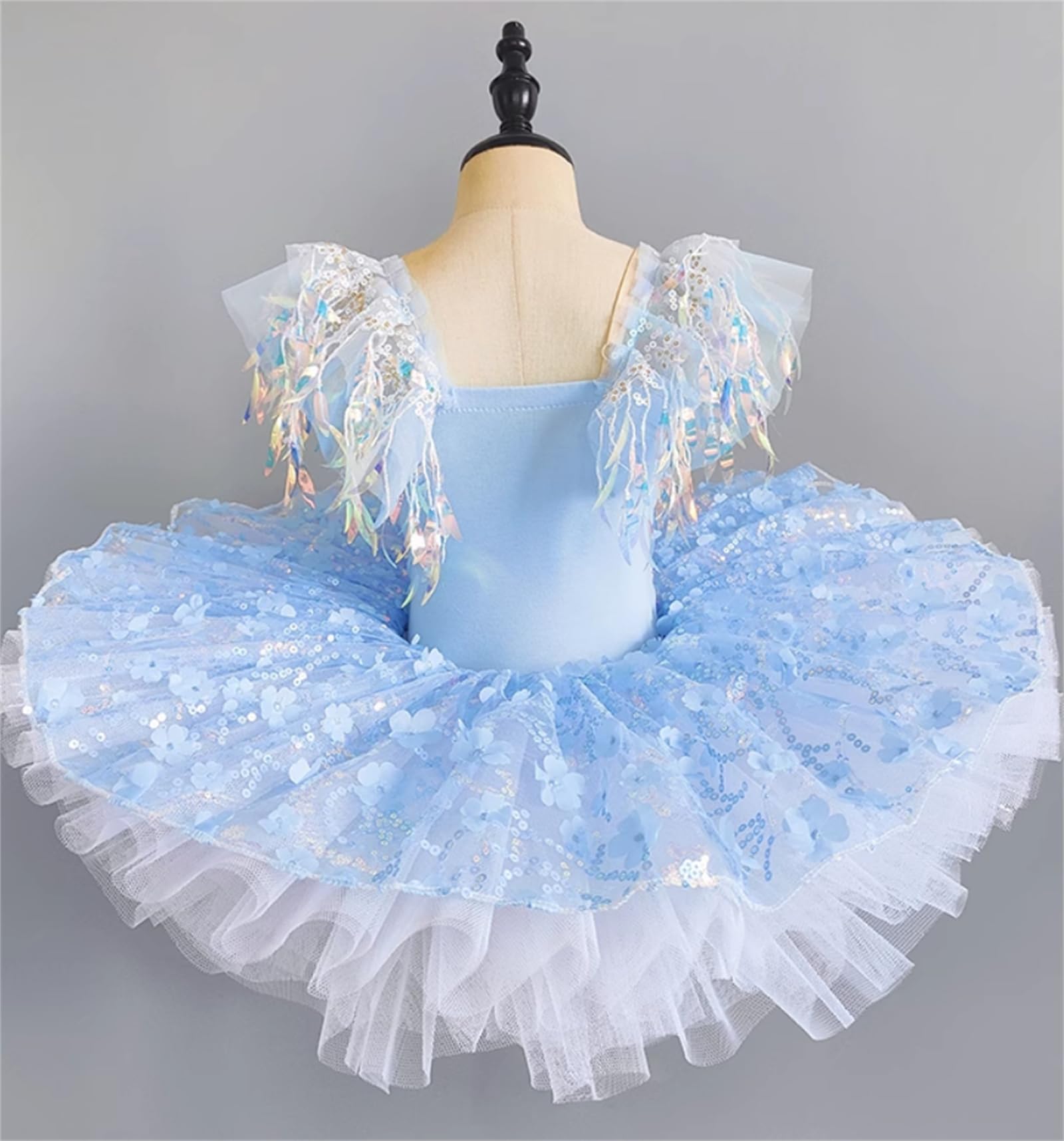 OTMYIGO Tenue de Ballet pour Enfants Robe Tutu de Princesse pour Filles Vêtements de Danse Jupe de compétition de Performance Vêtements de Danse