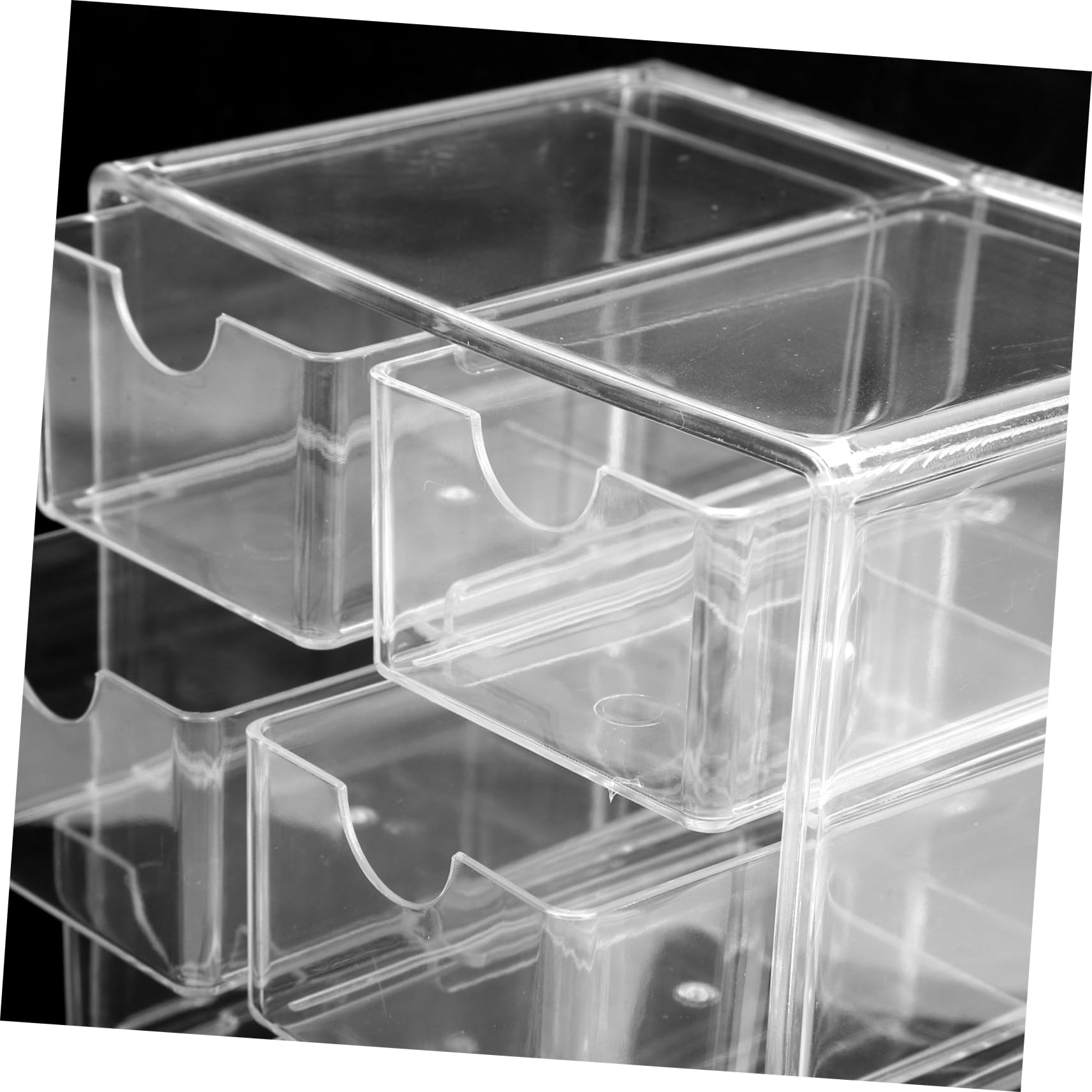 FONDOTIN Stackable Desktop Makeup Organizer Box Cosmetic Storage Drawers Space-saving Jewelry Organizer