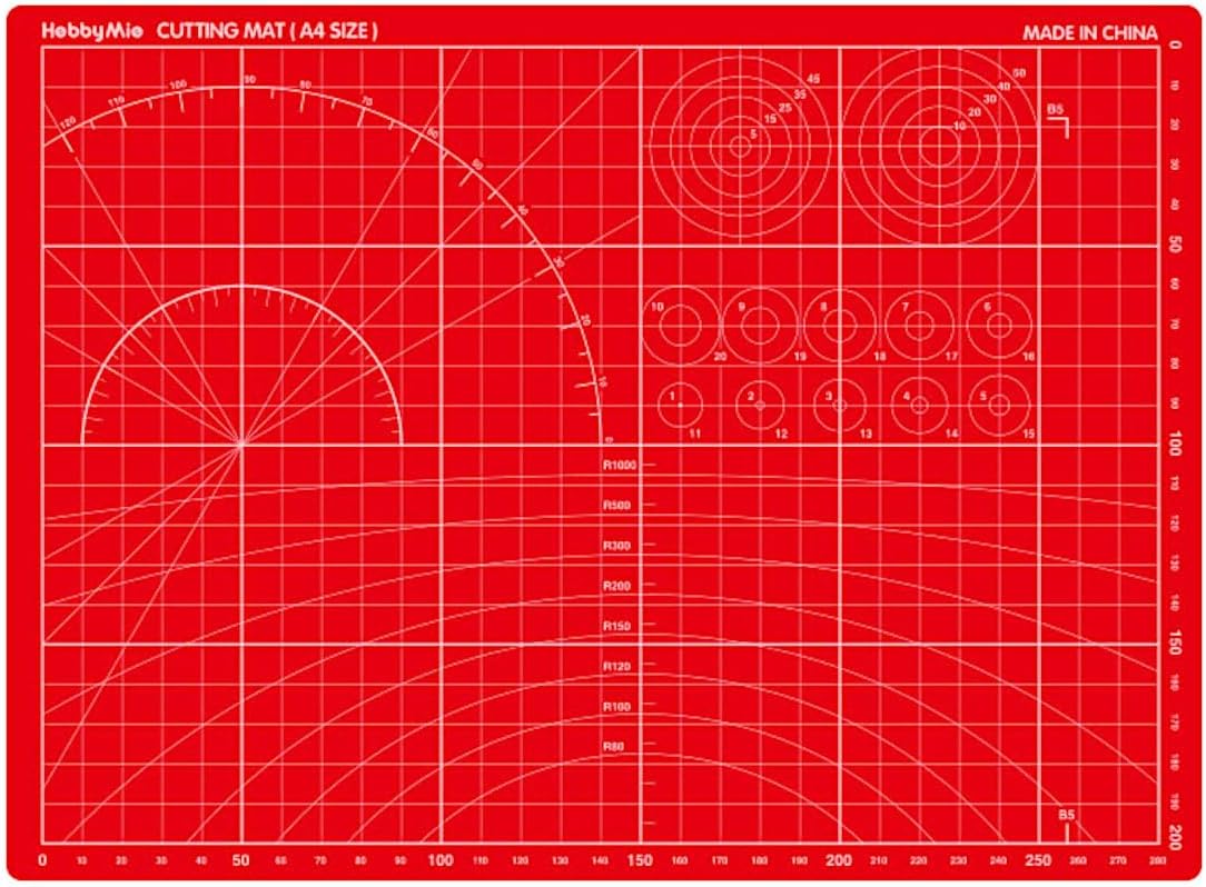 Doyusha Large Glass Cutting Mat Red Hobby Tool