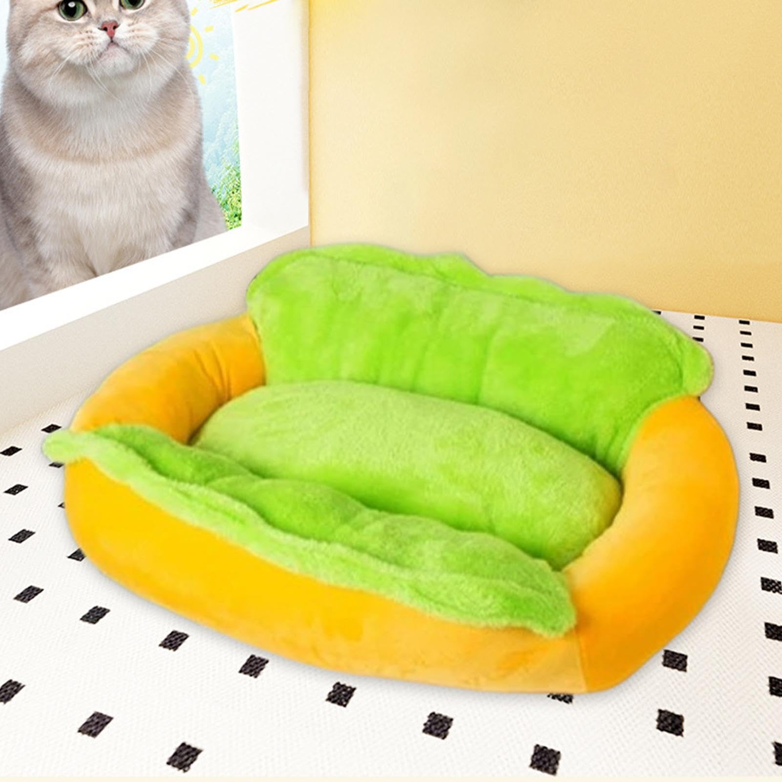 Generico lavabile cani Cuscino Peluche Antiscivolo A Forma Di Cibo | Cuccia per cani piccoli in fibra fine rimovibile e lavabile Per Cuccioli, Gatti E Ambienti Interni: Soggiorno, Camera,