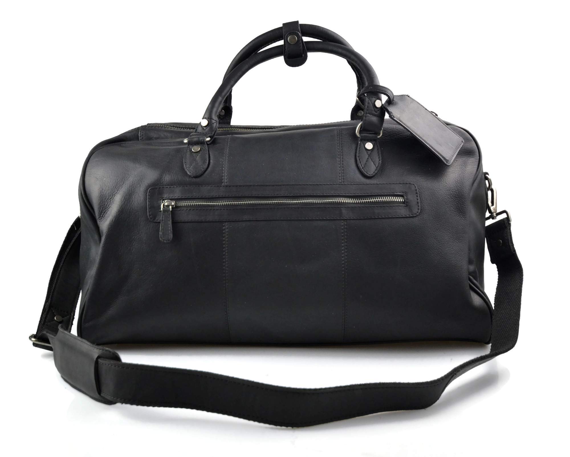 Bolsa de viaje de cuero maleta de cuero equipaje de mano bolsa de viaje grande de cuero XXL bolsa de viaje negro de mano bolsa de deporte