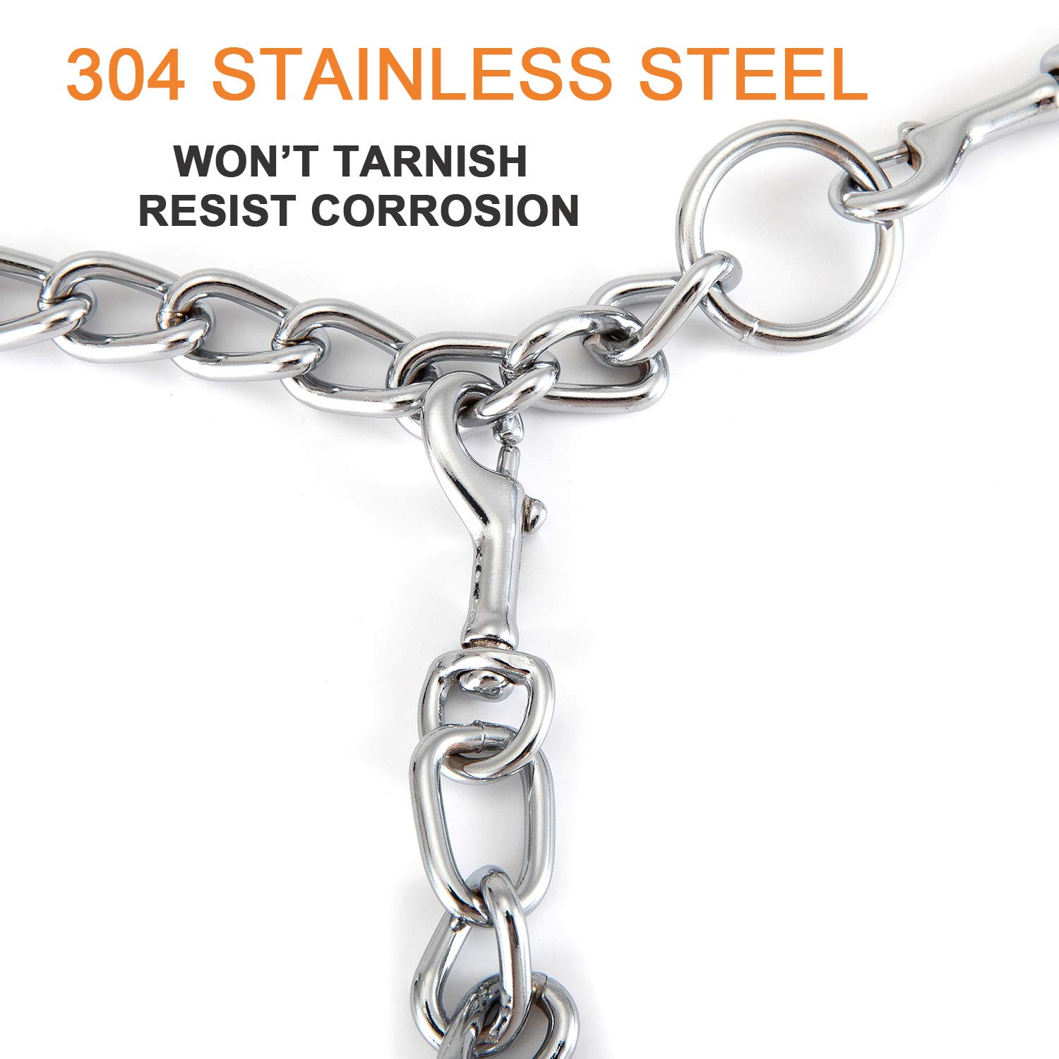 Collare A Catena Per Cani In Ferro E Metallo Per Cani, Durevole E Regolabile, Collare Per Addestramento Per Cani Di Taglia Media E Grande, Per Addestramento All'aperto, Passeggiate, Anti Masticazione - Foto 6