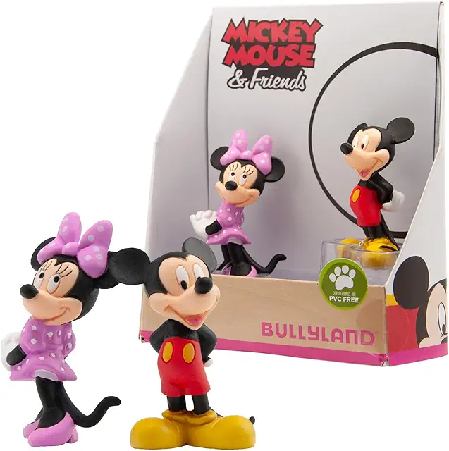 Figurines Mickey et Minnie Disney Bullyland - 2 pièces peintes à la main