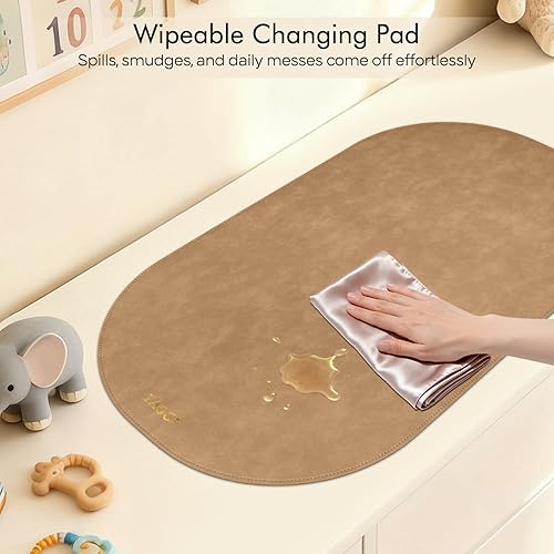 Miniatura 5 de Cambiador de bebé, cambiador portátil lavable, cambiador de pañales, cambiador de pañales, cambiador de pañales de cuero vegano impermeable para el