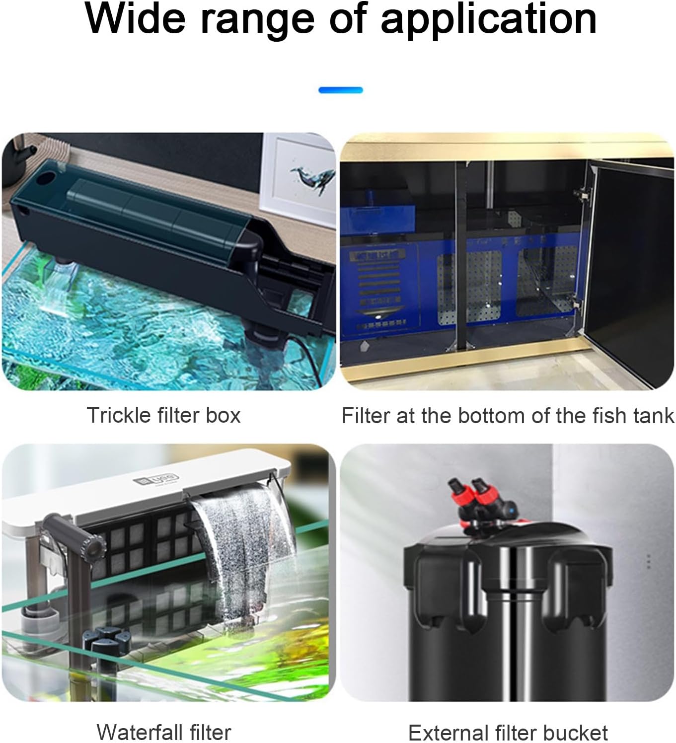 19.7"x4.3" Aquarium Filter, 4D Filter Floss, 6-Layer Filter Pads, for Aquarium, Fish Tank Sponge Pad Foam Filter Accessories(5pcs)