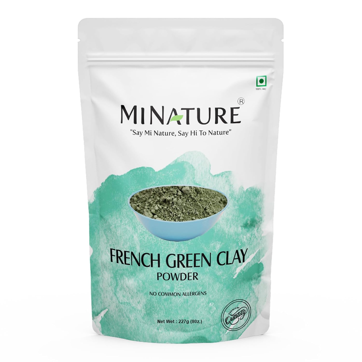 minature French Green Clay Powder| Montmorillonite |for Skincare Face Masks, Face Scrubs, Body Cleansers| Pure & Natural Detoxifier For All Skin Types | 227G(8 Oz)