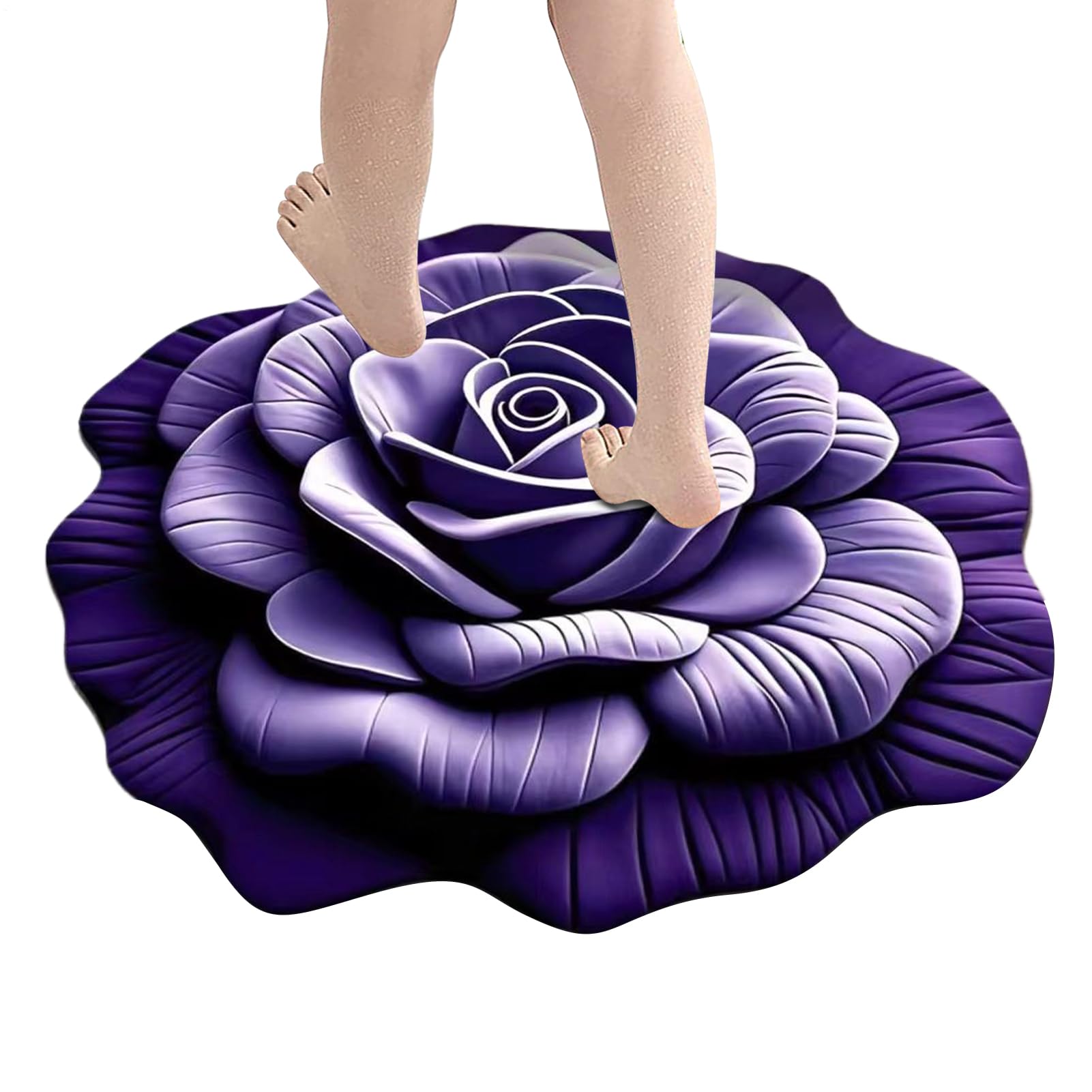 Alfombra de Baño Antideslizante Alfombra De Ducha Con Diseño Floral 3D | Felpudo Reutilizable para Entrada Pasillos Puertas