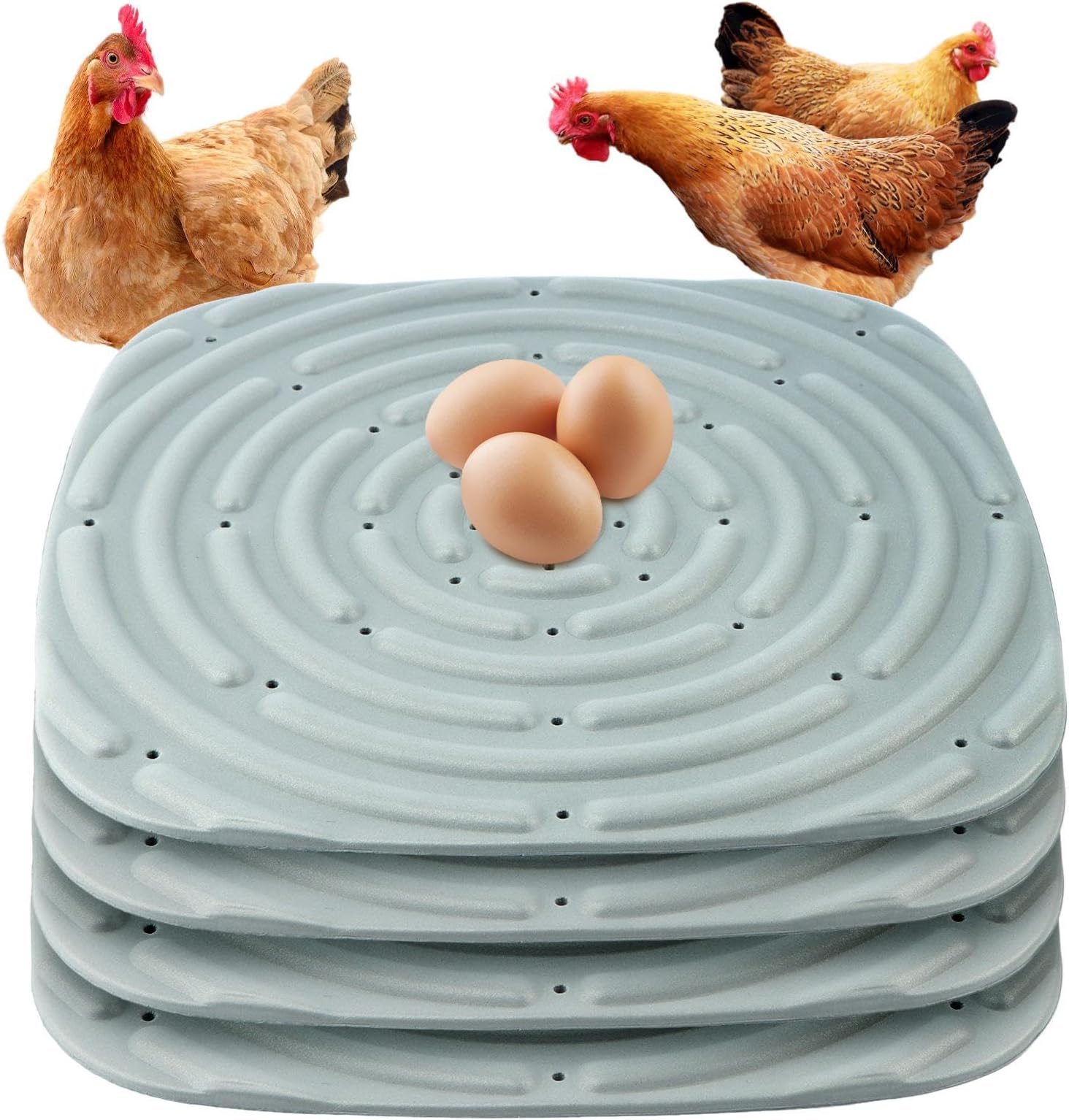JIANWEI 4 PCS Chicken Nesting Pads, Nesting Box Pads for Chicken Coop Bedding Washable Nesting Box Pads, Soft Sponge Poultry Nest Box Pads for Laying Eggs for Chickens and Birds(Size:30x30cm)