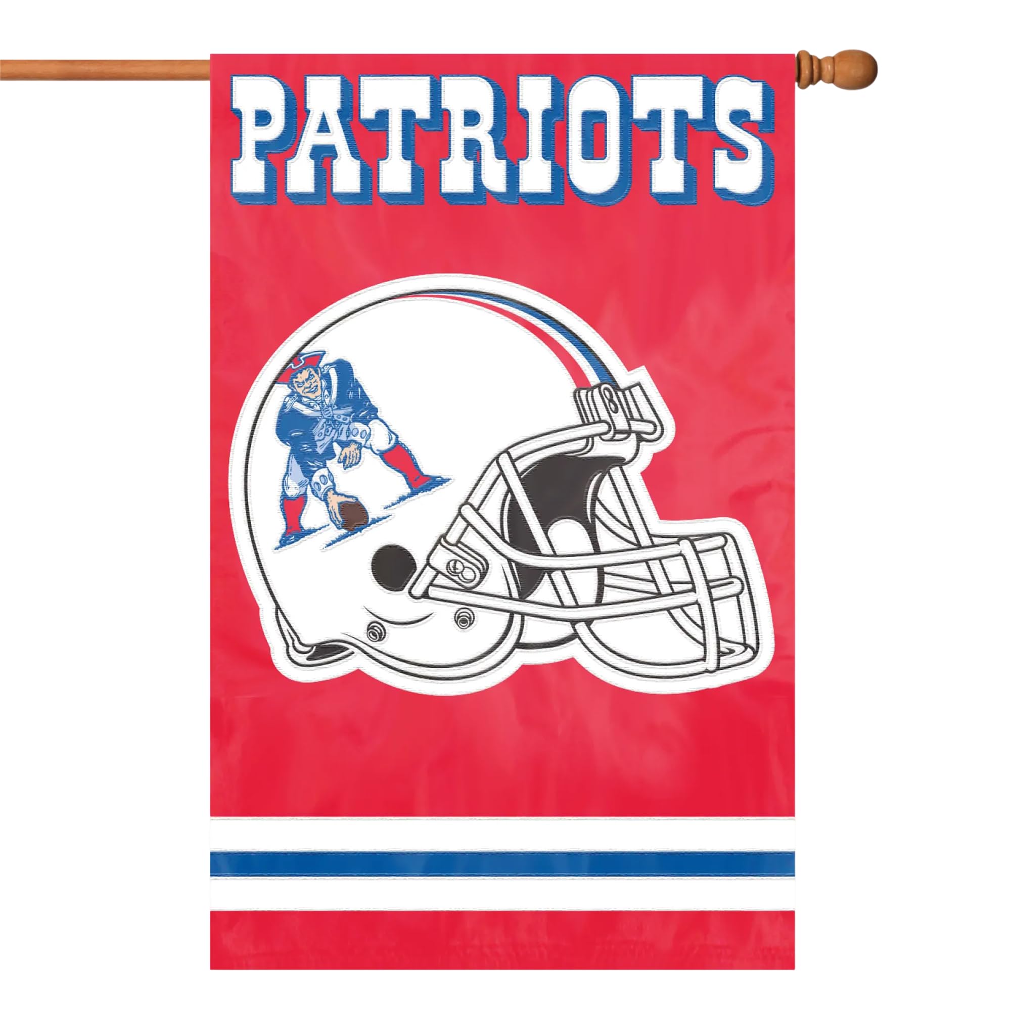 Party Animal NFL Team Flag, Double-Sided, New England Patriots - Pat