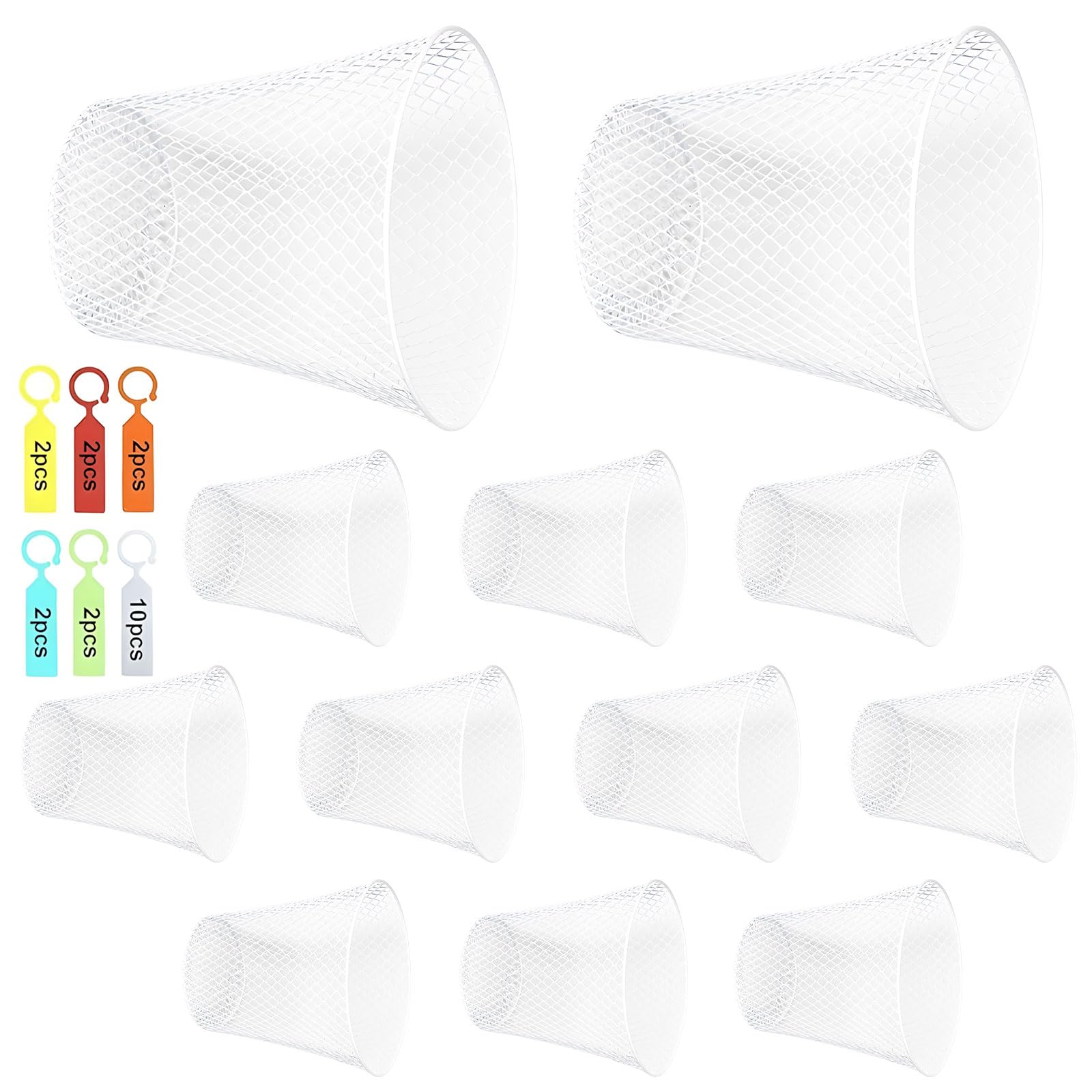 Ekoama Pack Of 10 Sturdy Iron Plant Covers For juvenile bushes With PVC Coating And Geometric Shape
