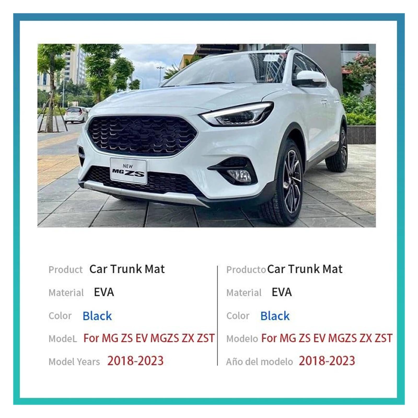 Pasuje do MG ZS EV MGZS ZX ZST 2018-2023 | Mata do bagażnika samochodowego Podkładka podłogowa Dywan do bagażnika