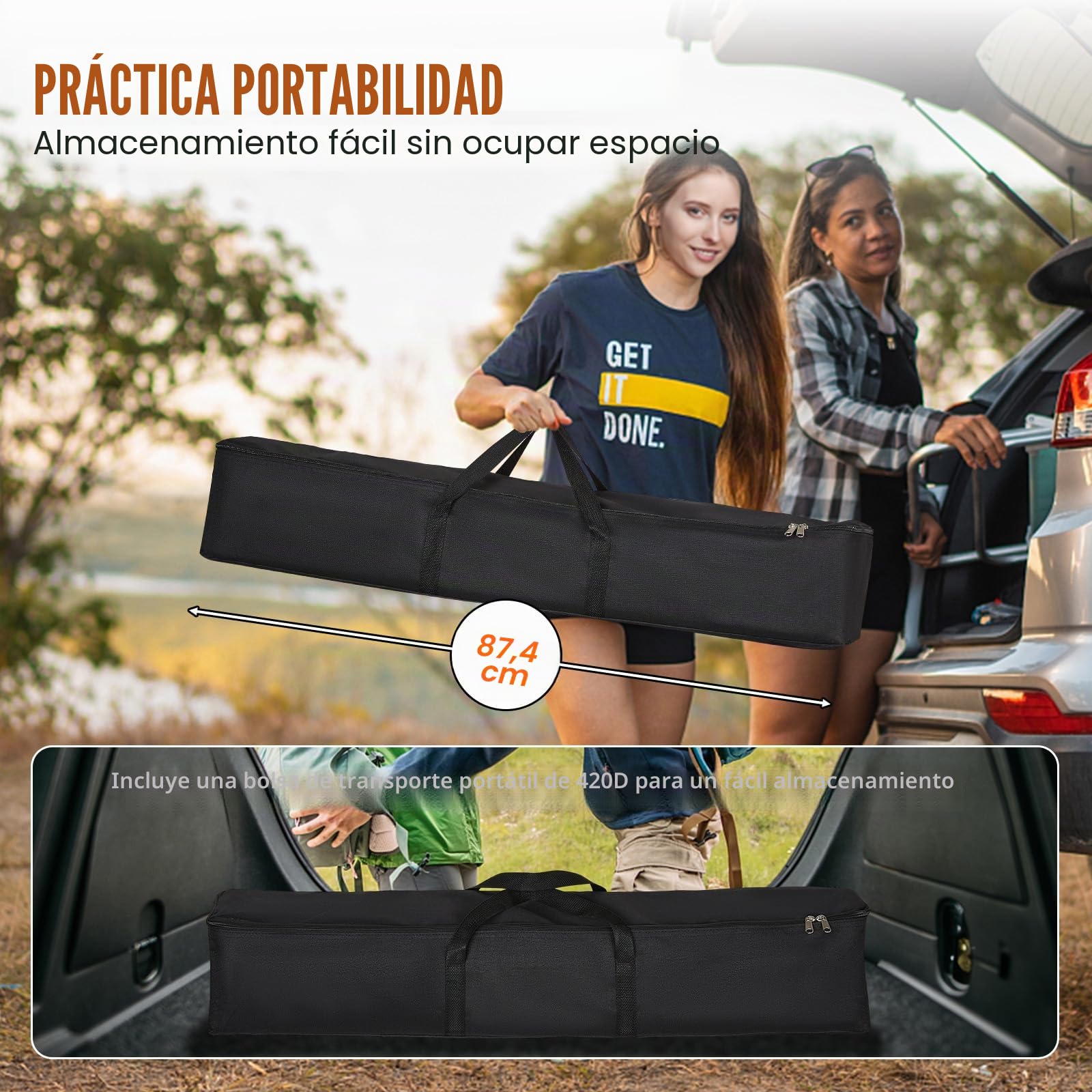 VEVOR Pantalla de Proyector de Pie 120" 16:9 HD Pantalla de Proyección Portátil de Doble Cara Antiarrugas Amplio Ángulo de Visión con Bolsa de Almacenamiento para Proyector de Vídeo de Cine en Casa
