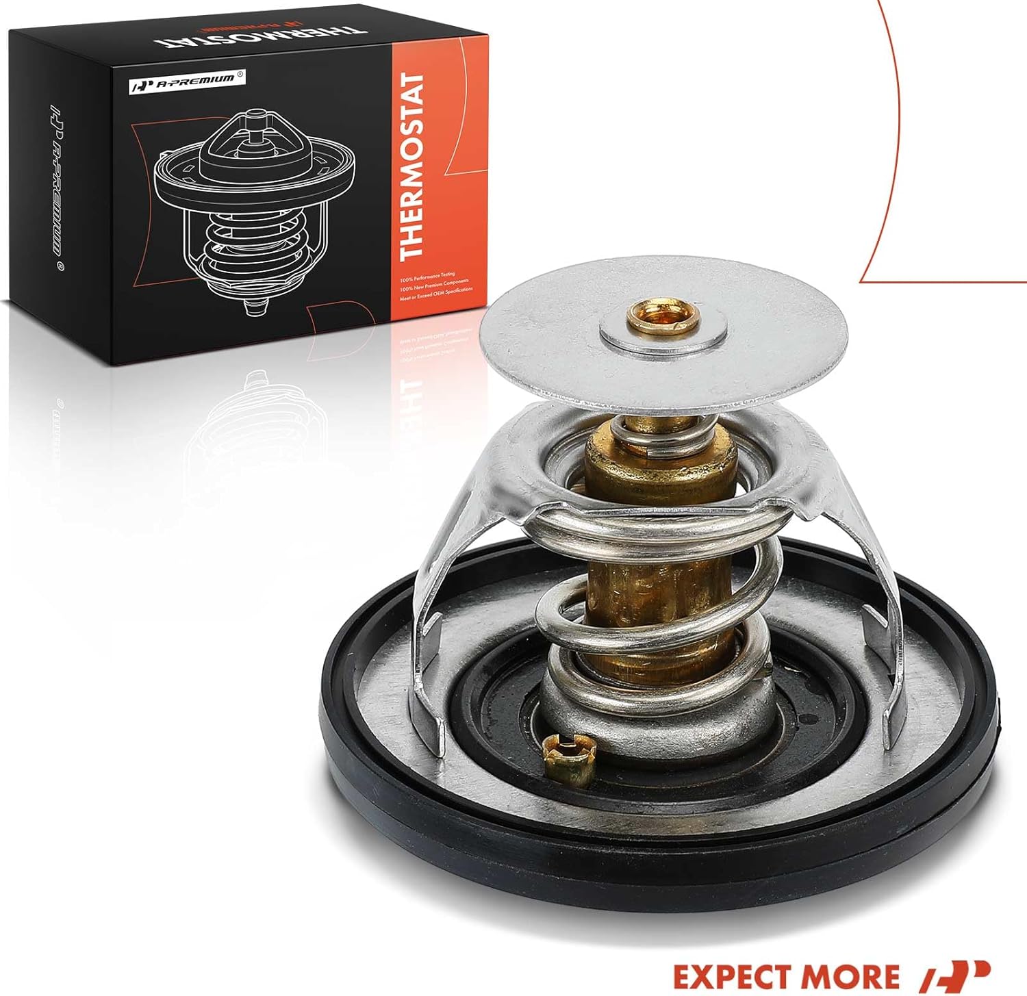 A-Premium Engine Coolant Thermostat with Seal Compatible with Ram 1500, 2500, 3500 & Jeep Grand Cherokee, Wrangler, Commander & Dodge Ram 1500 2500 3500, Charger, Durango, Challenger & Chrysler 300