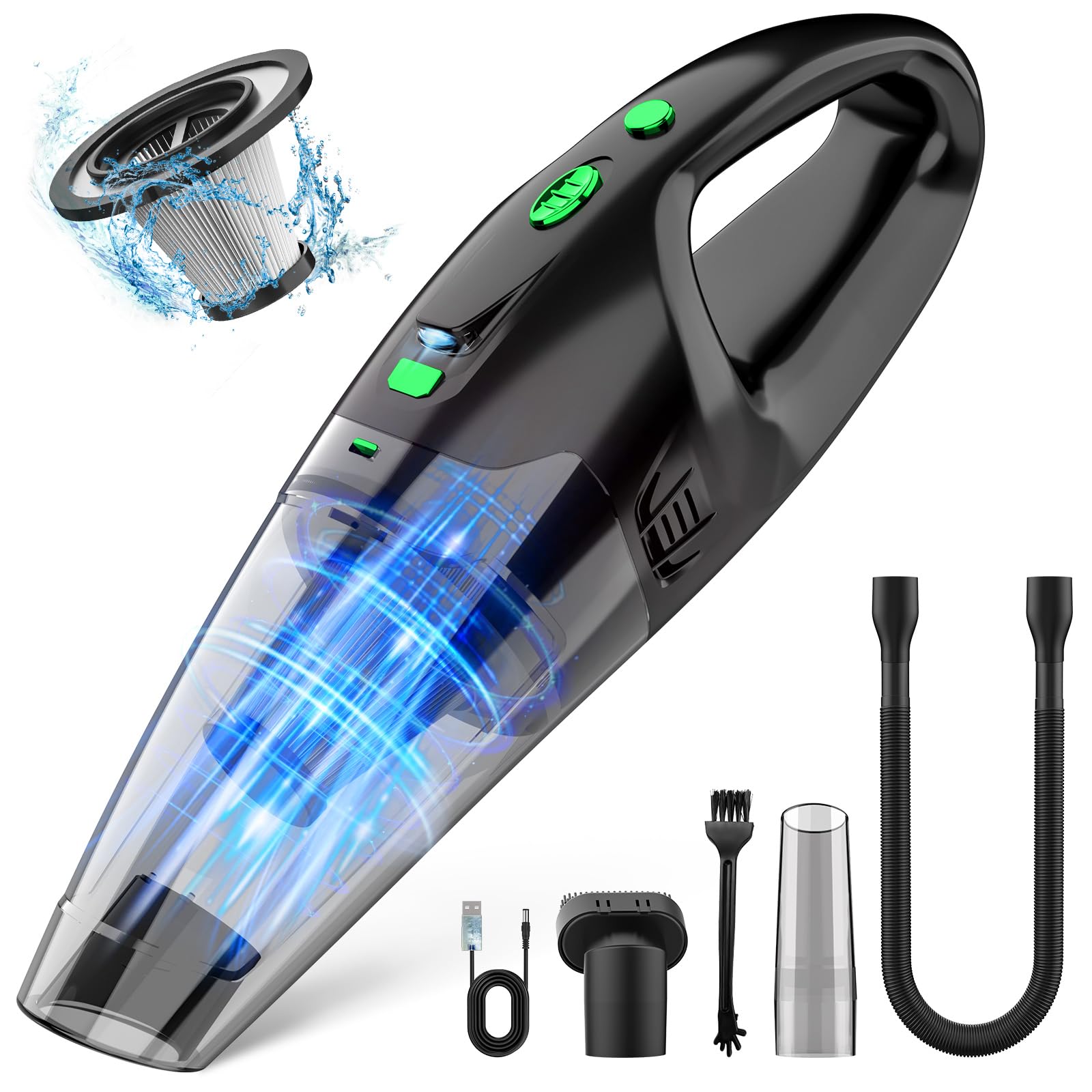 BSRCO Car Vacuum, Cordless Rechargeable, Portable Vacuum, Dust Busters-picture-13
