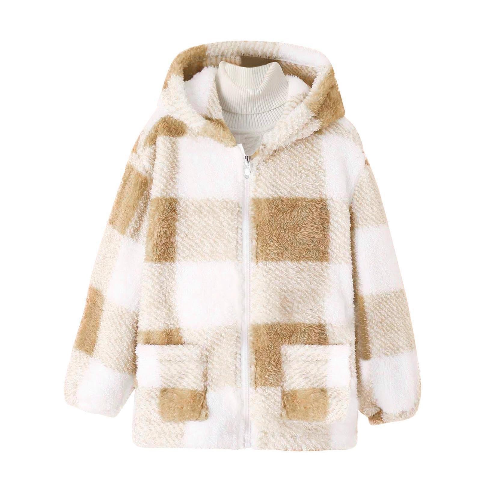Veste Chasse Enfant, Manteau Enfant Fille, Doudoune Chaud Veste À Capuche Fourrrure Rembourré Manteaux Rembourrage Type Duvet Vestes À Polaire Blouson avec Poches Manteau Imperméable Grande Taille