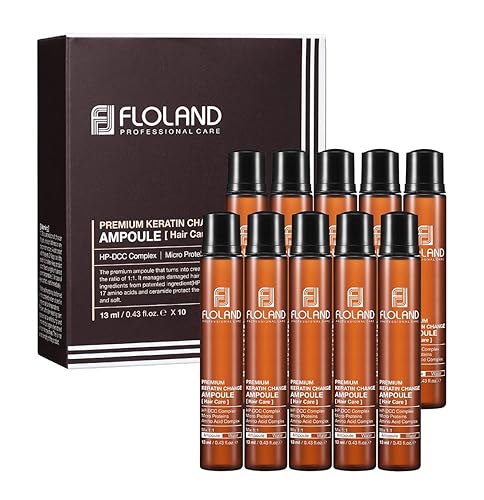 Floland Ampolla de cambio de queratina – Acondicionador profundo reparación de daños mascarilla para el cabello permanente, blanqueado, color,
