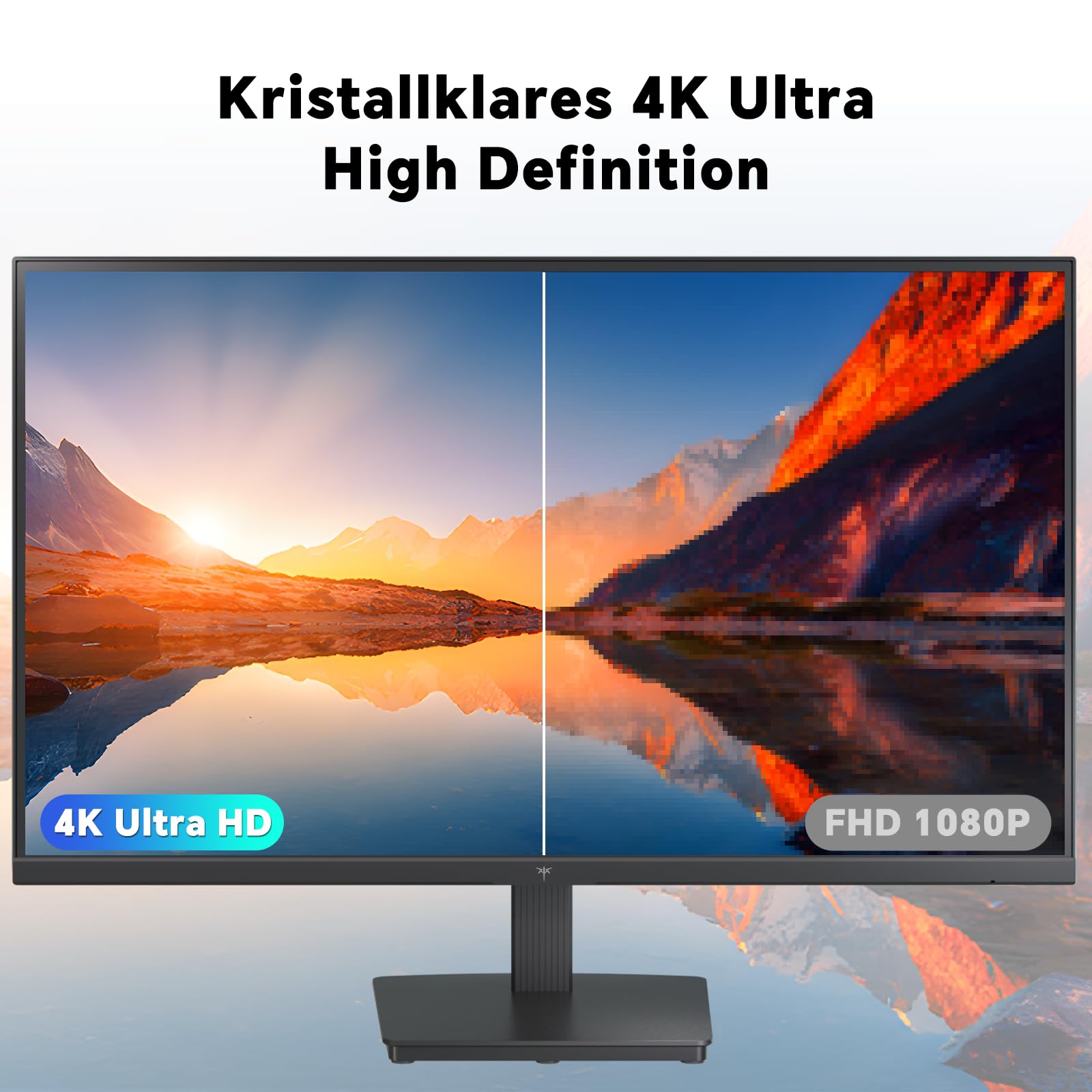 KTC KTC 27 Inch Monitor 4K | UHD @ 60Hz | 1.07 Billion Colours, 133% sRGB, 100% DCI-P3, ΔE<2 | 400 cd/㎡ Brightness, HDR400 | VESA 100 x 100 mm | Hardware Blue Light Filter | 2 x HDMI 2.0, 1 x DP 1.4 | H2 in use