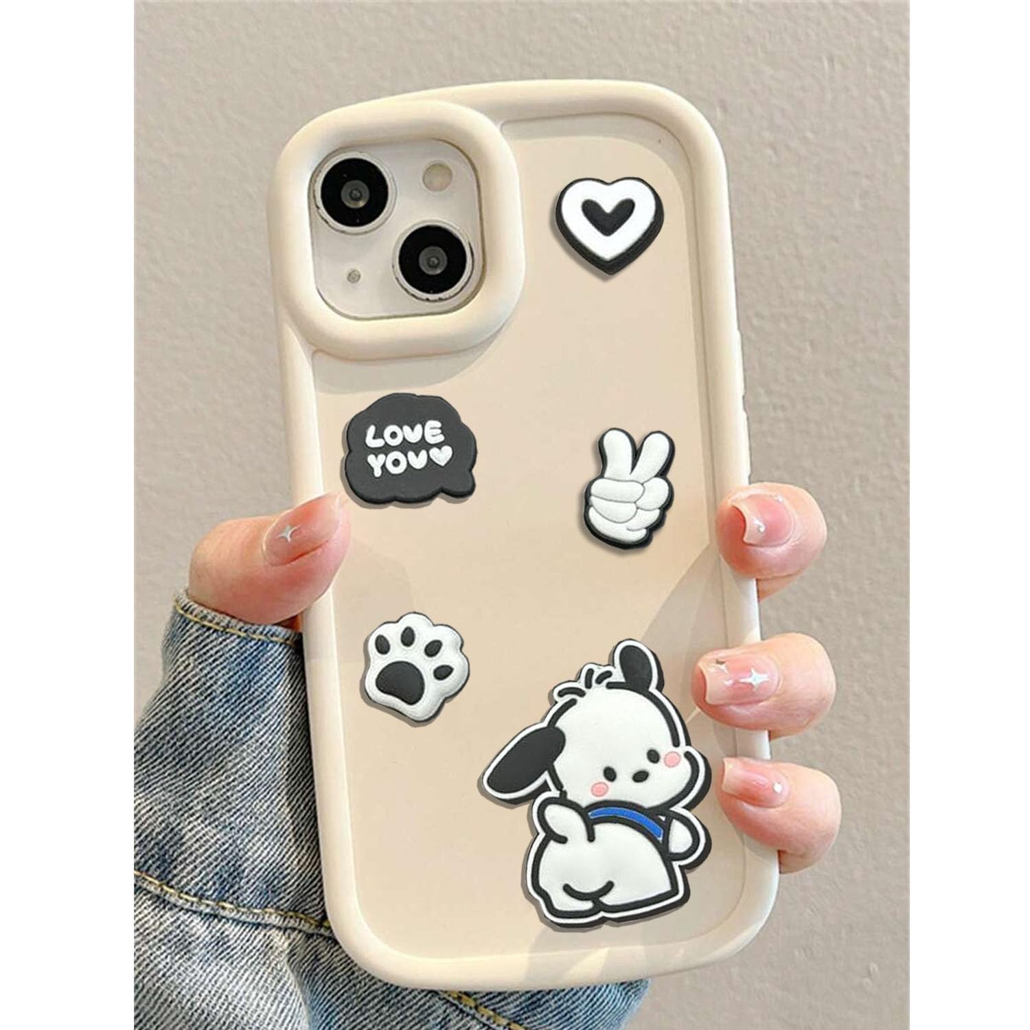 KC Back Cover for Apple iPhone 15, 3D Cute Cartoon Characters and Puppy Shockproof Soft Bumper Silicone Case New Camera Protection (Off-White) (B0CQX9RLG7) Amazon Price History, Amazon Price Tracker