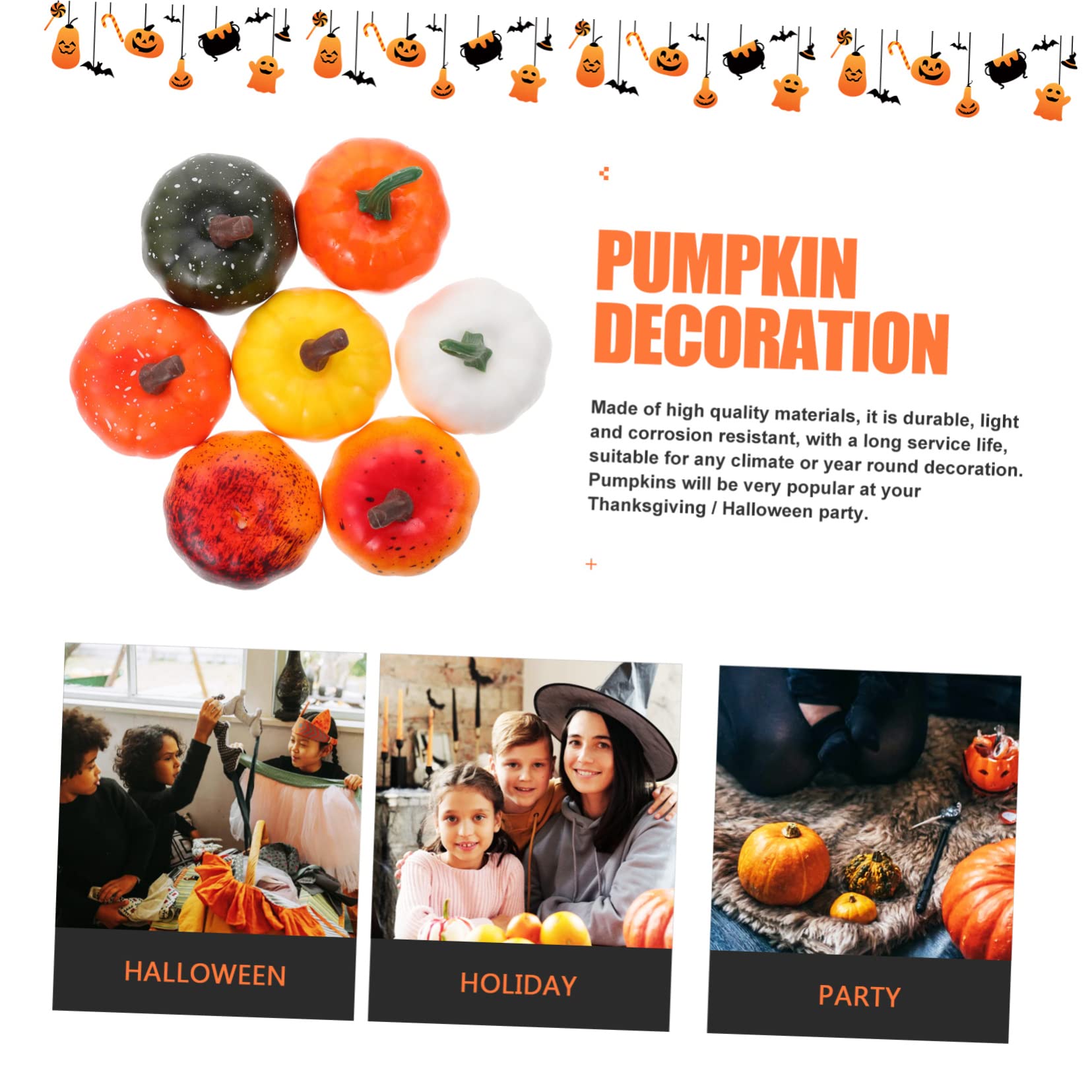 TOPBATHY 48 STK künstlicher Kürbis künstliche Kürbisse Halloween-Schaum- dekore auf dem Tisch Halloween Pumpkin Party-Requisiten -Modelle