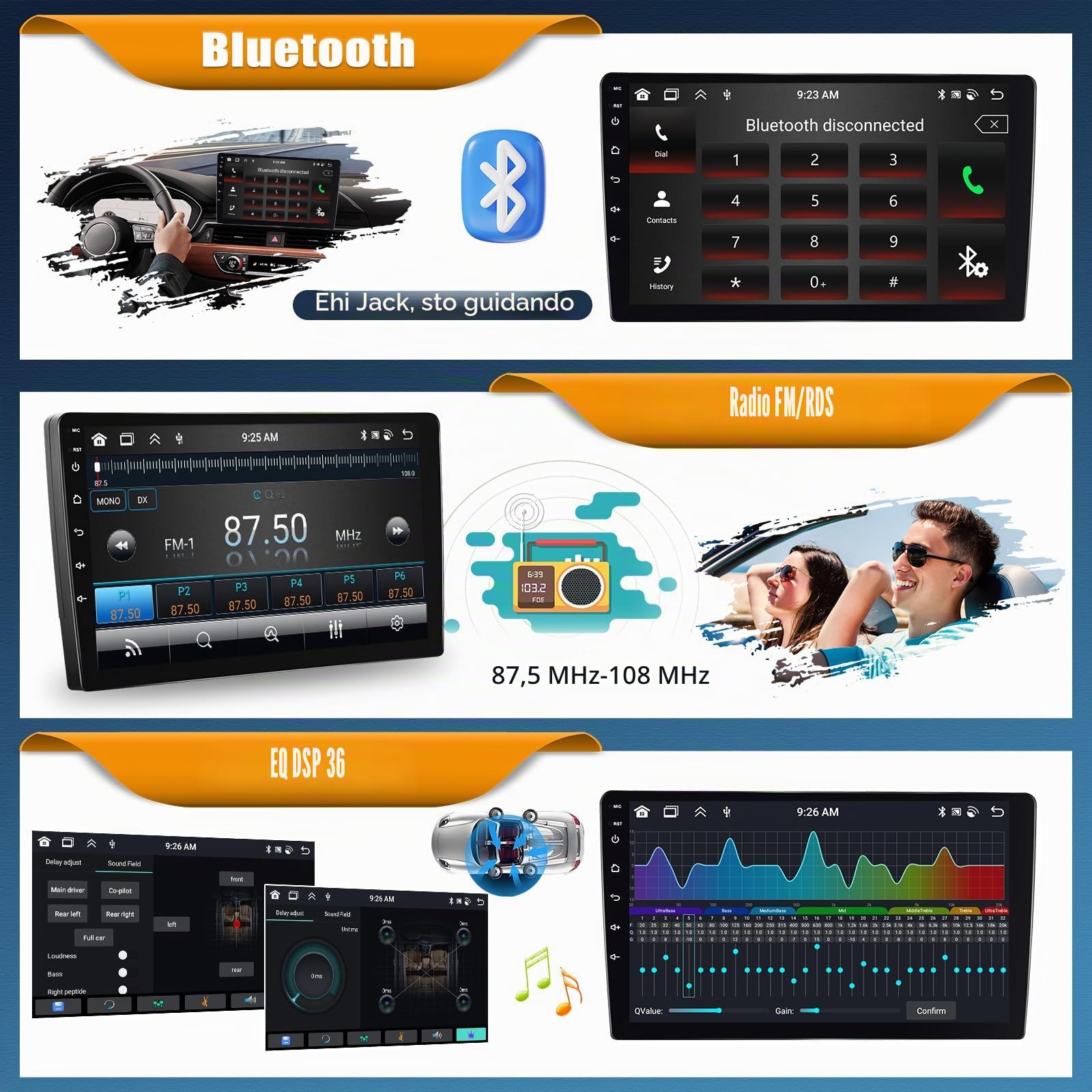 per Nissan Qashqai J11 X-Trail T32 2013-2017, Android 15, 6G+128G 8Core GOHHDL Autoradio per Nissan Qashqai J11 Carplay Android Auto, 10 Pollici Radio con BT GPS WiFi FM/RDS HIFI EQ DSP SWC Telecamera
