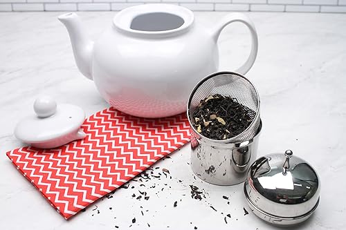 Miniatura 9 de RSVP International Endurance Kitchen Collection - Infusor flotante de malla de acero inoxidable para sopas guisos o tetera grande ovalado gigante