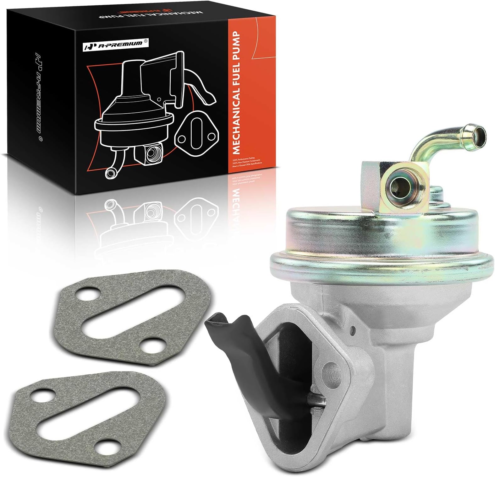 A-Premium Mechanical Fuel Pump with Gasket Compatible with Chevy, GMC, Pontiac, Buick & Oldsmobile Models - 350, 327, 383, Blazer, Camaro, Malibu, Monte Carlo, Jimmy, C1500, Century, Regal, Grand Am