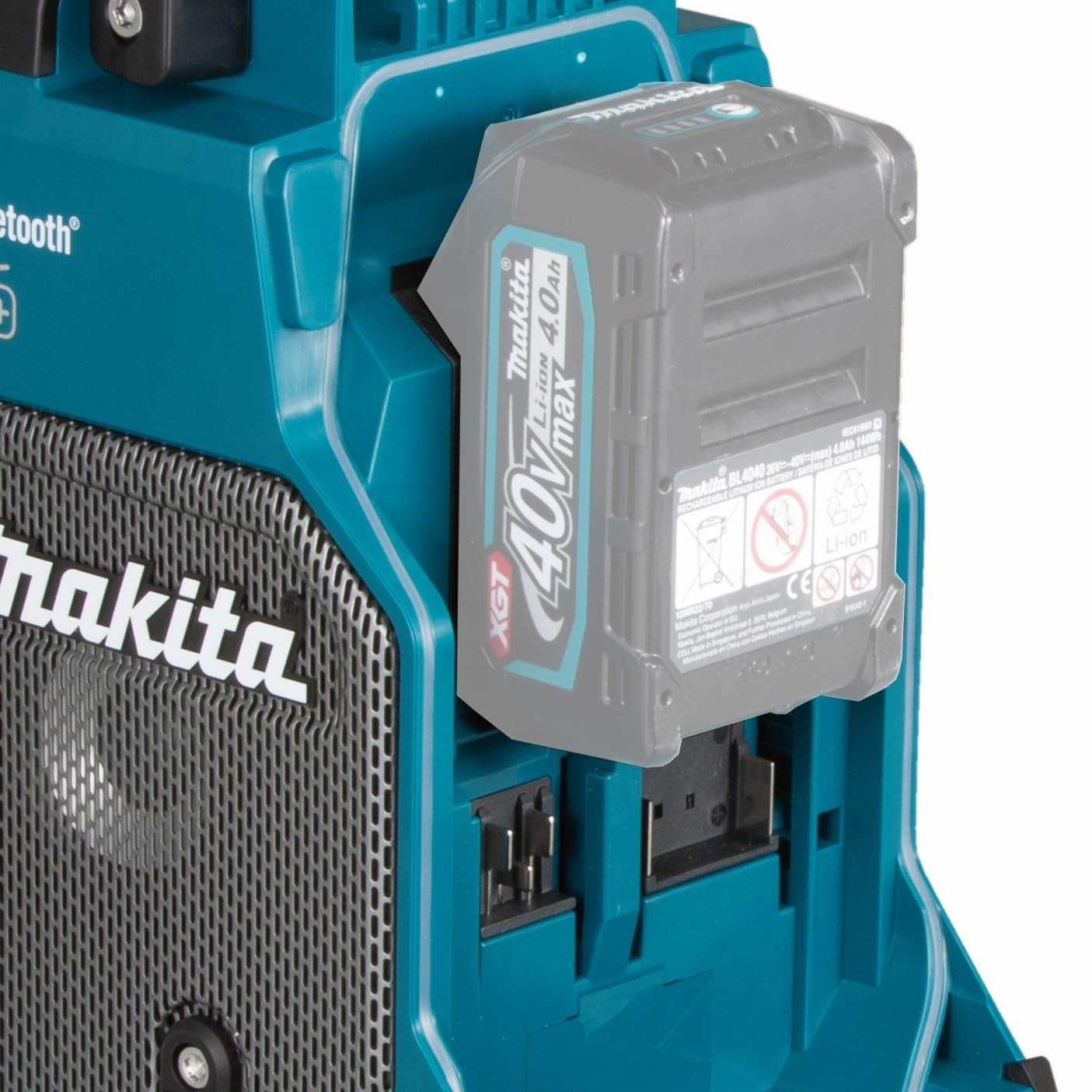 Makita MR007GZ Baustellenradio 18 V, 40 V Max., DAB, DAB+, FM, Bluetooth, Petrol, ohne Akku, ohne Ladegerät
