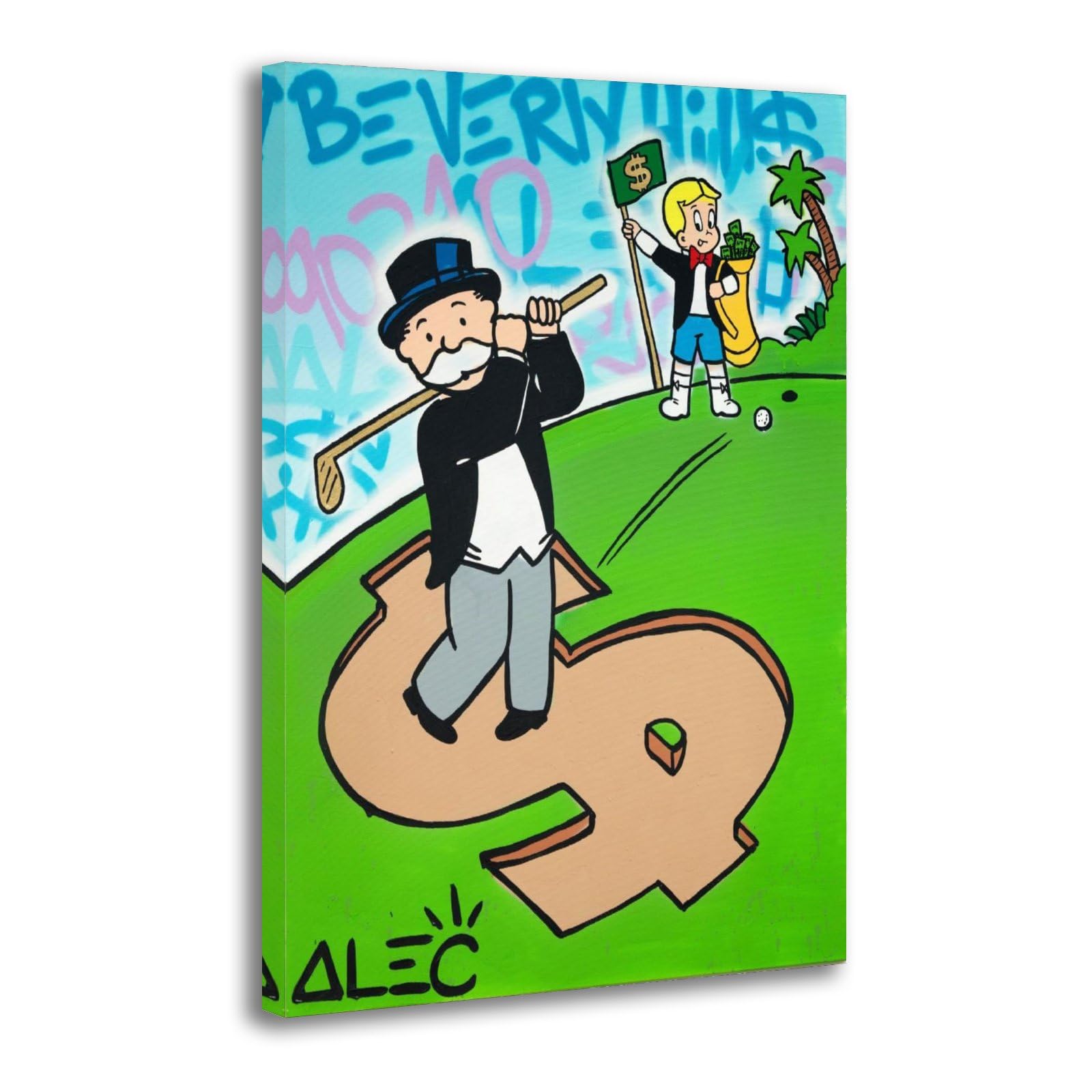 Alec-Monopolys RICHIE $ GOLF Poster Decorative Painting Canvas Wall Posters And Art Picture Print Modern Family Bedroom Decor Posters 24x36inch(60x90cm)