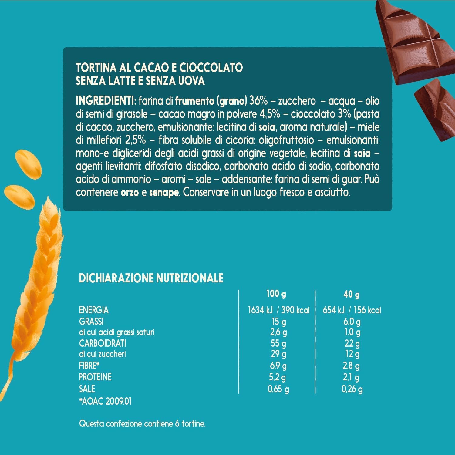 Tortine al Cioccolato Senza Latte e Uova – Snack Dolce Monoporzione 240g – Soffici Merendine al Cacao Ideali per Colazione e Pausa – Variazioni 4/8/12 Pezzi (12 PEZZI)