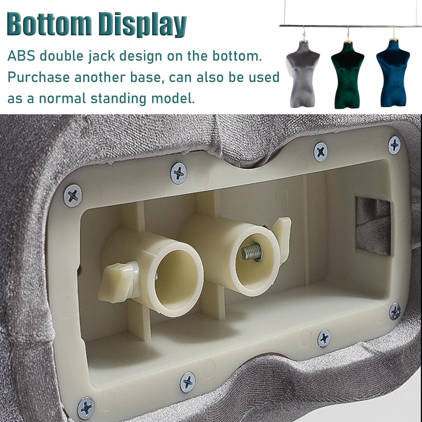 Set 5 Gancio Manichino Per Esposizione Vestiti - Busto Metà Corpo Per Negozio O Casa - Leggero E Pratico - Foto 11