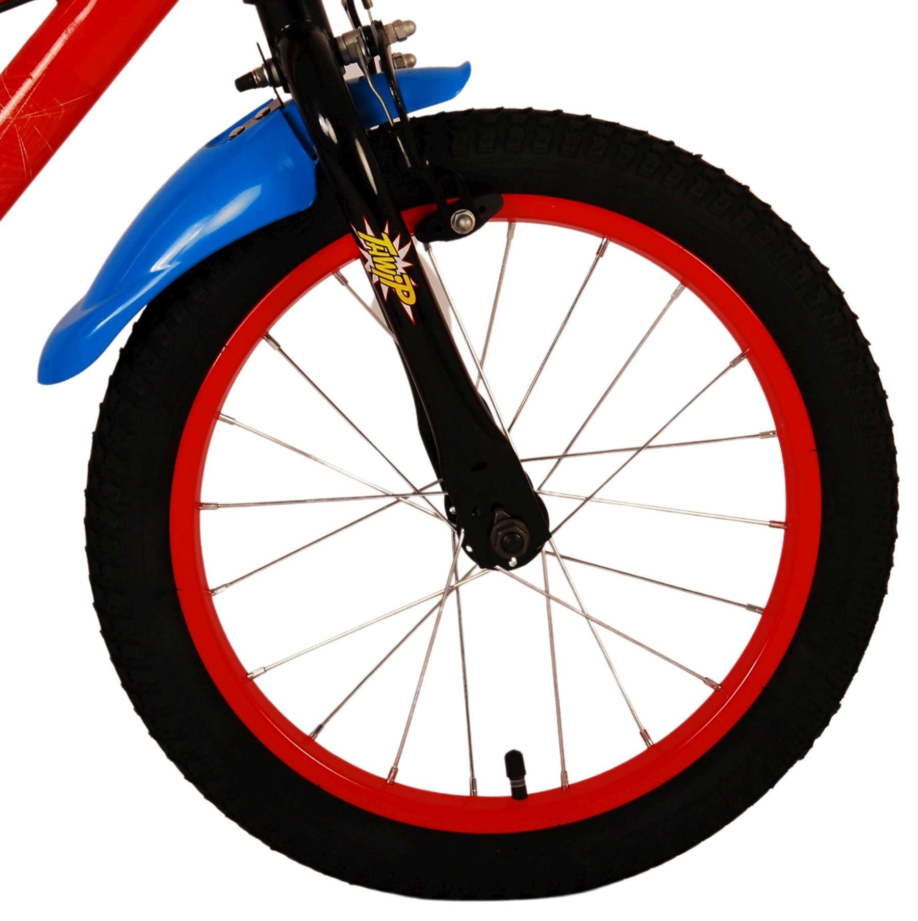 Spiderman Marvel 16 Zoll Kinderfahrrad blau/rot mit Zwei Handbremsen