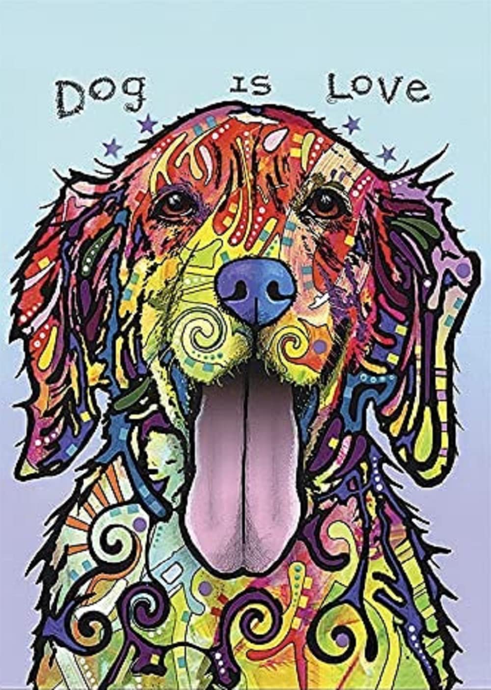 Spo!l Your Wall Dog Is Love Quotes Poster without Frame, Arts Home Décor Photo Frames, 40x55cm by