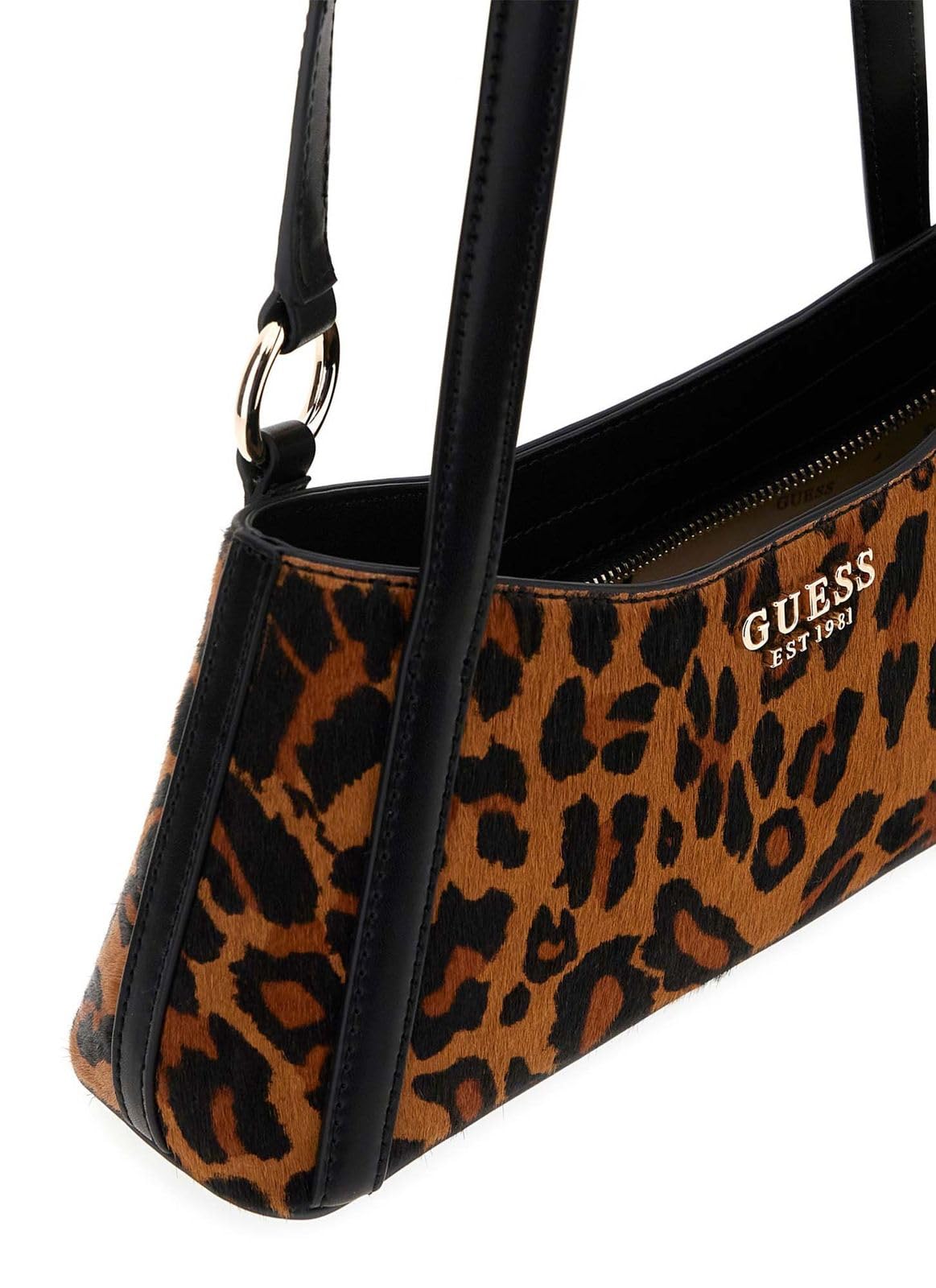 GUESS bolso de hombro Domitilla Shoulder Bag Leopard marrón claro