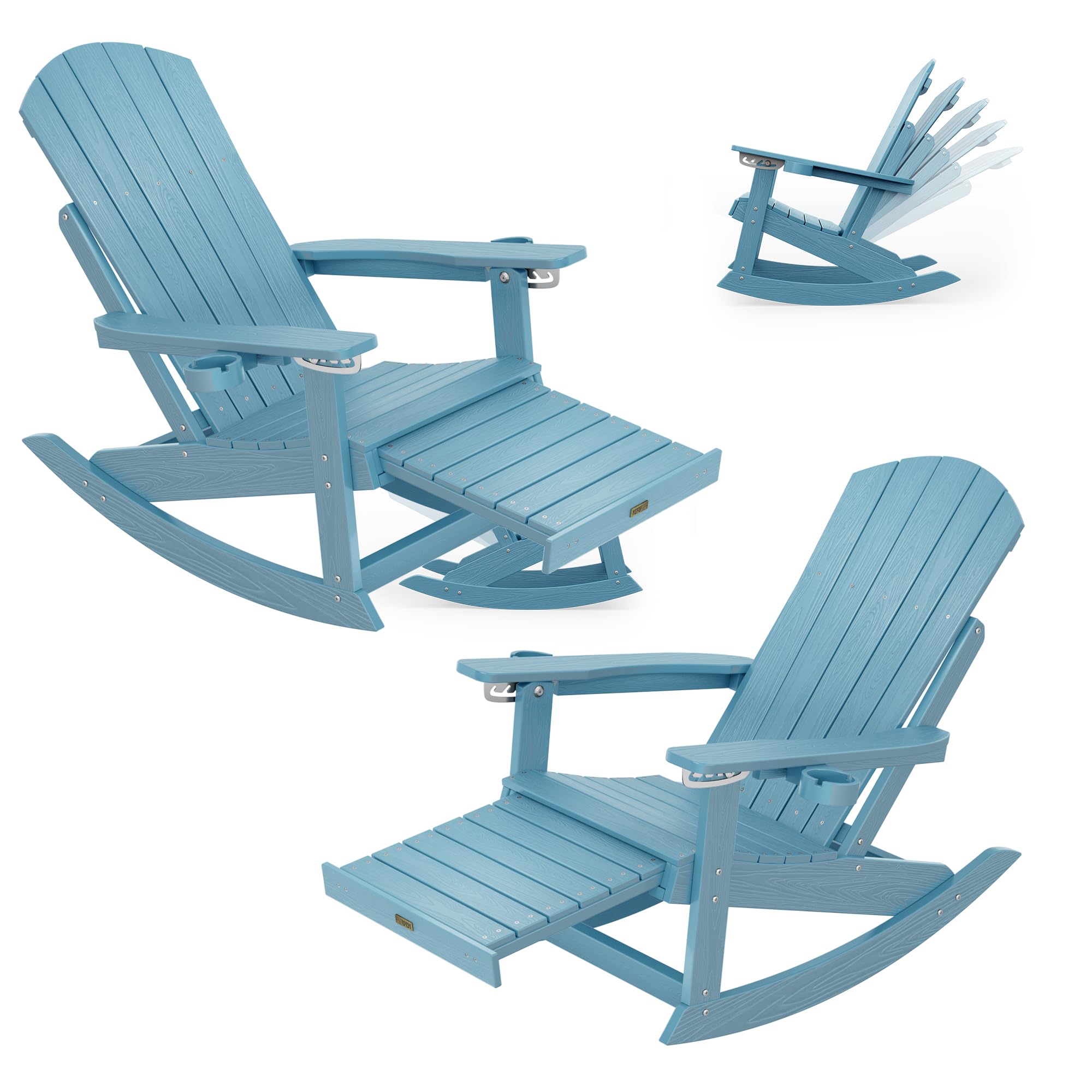 Stool For Rocking Chair Snapklik.com : YEFU Outdoor Rocking Chairs Set Of 2, Adirondack Chair