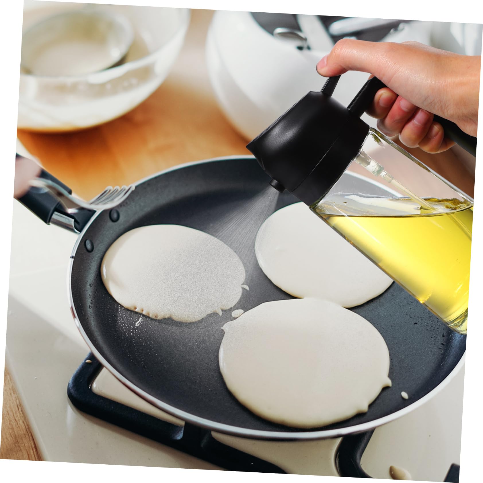 Alipis 4 Stück Olivenöl Spender Olivenöl-Sprühflasche Luftfritteuse Ölsprüher Haaröl-Applikatorflasche Flaschen ölsprayer Olive Oil Dispenser Olivenöl Spray Ölspender Glasflasche Black
