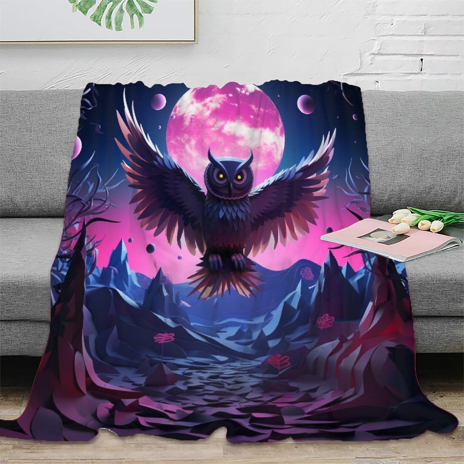 Couverture literie peluche hibou : le cadeau idéal et doux pour garçons et filles