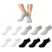 Kids No Show Socks Cotton Low Cut Socks Thin Socks for Boys Girls White Black