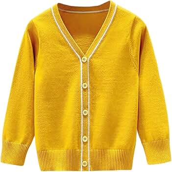 Amazon.com: Boys' Cardigan Sweater V-Neck Knitted Button Up