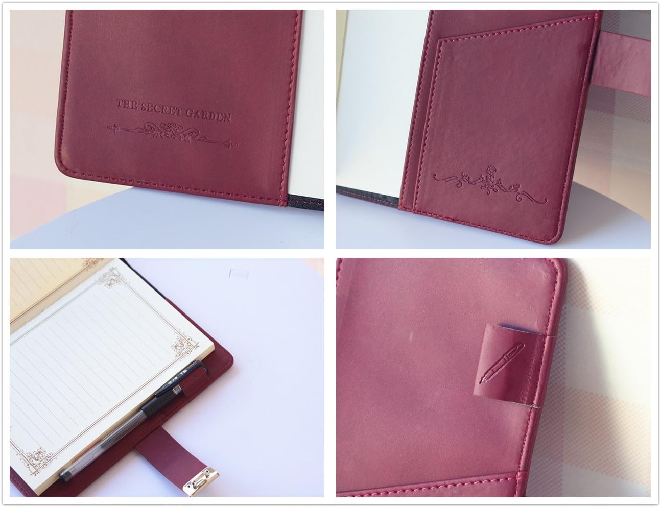 LinYesh Retro Vintage PU Leather Password Notebook Writing Notebook, Planner Organizer with Coded Lock, Pen Holder - Image 4