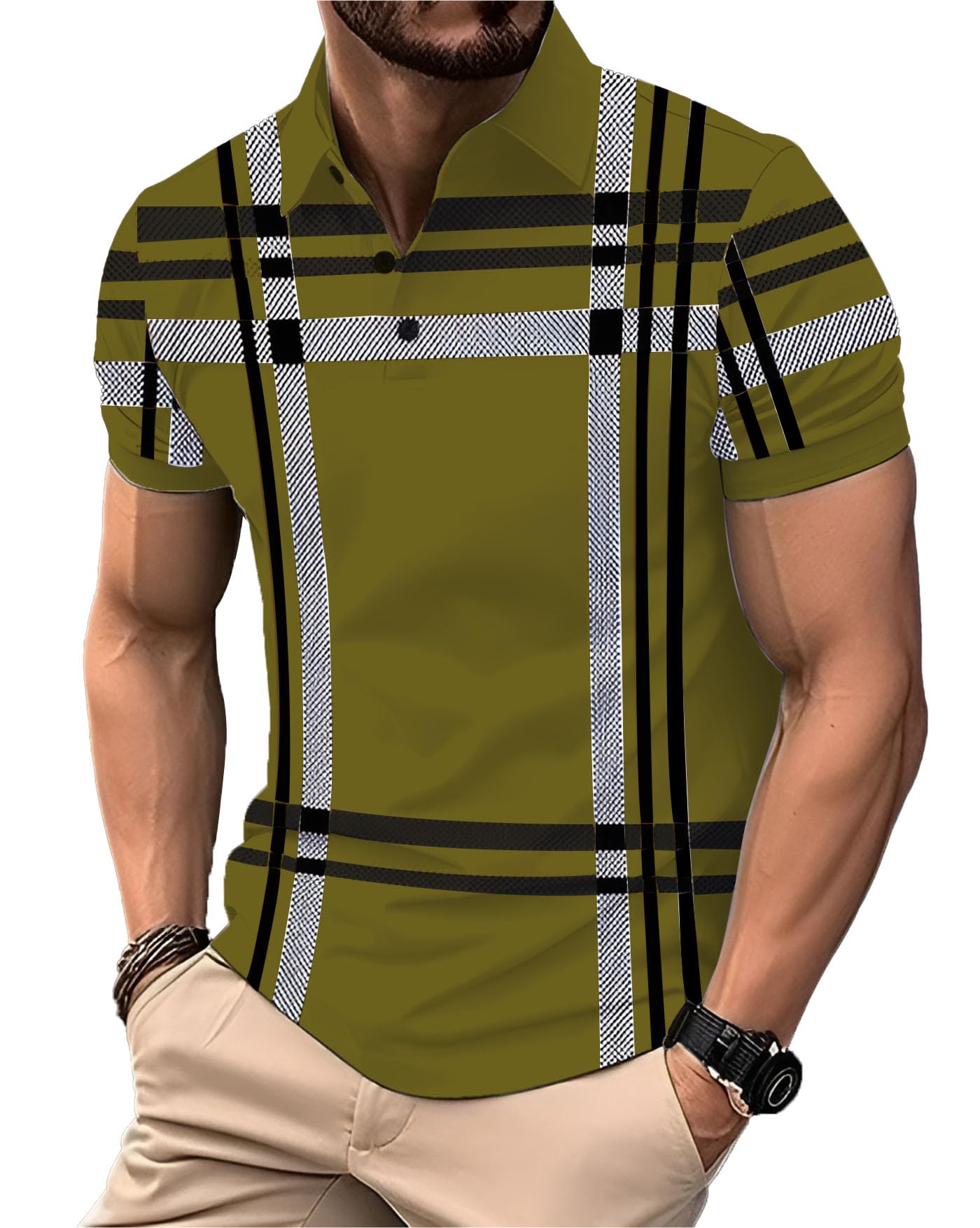 ausk Men Polo Half Sleeve T-Shirt-picture-42