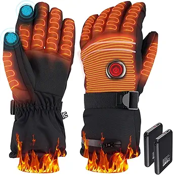 Heated Gloves for Men Women, Rechargeable Battery Heated Gloves with Touchscreen for Hunting Camping Skiing