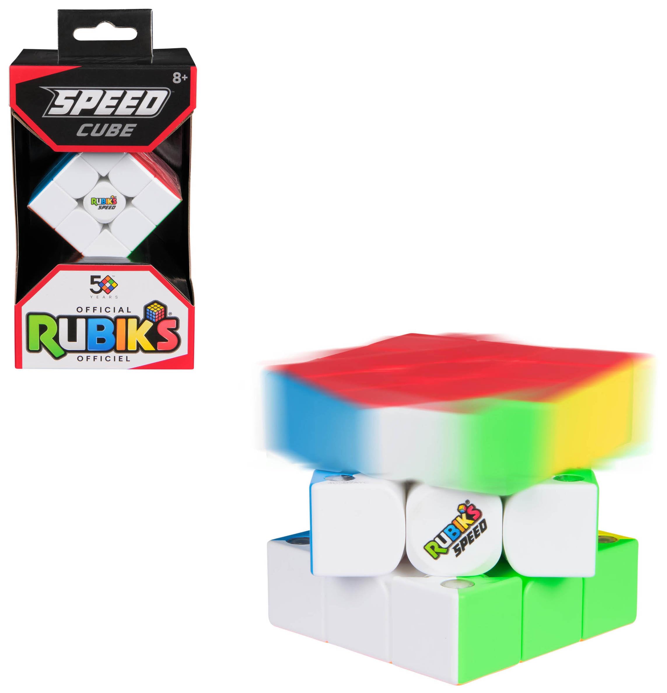 Rubik's - Speed Cube 3x3, original Ultra-leichtgängiger Zauberwürfel mit Magneten, hochwertige Verarbeitung für Einsteiger und Speedcubing-Profis, ab 8 Jahren
