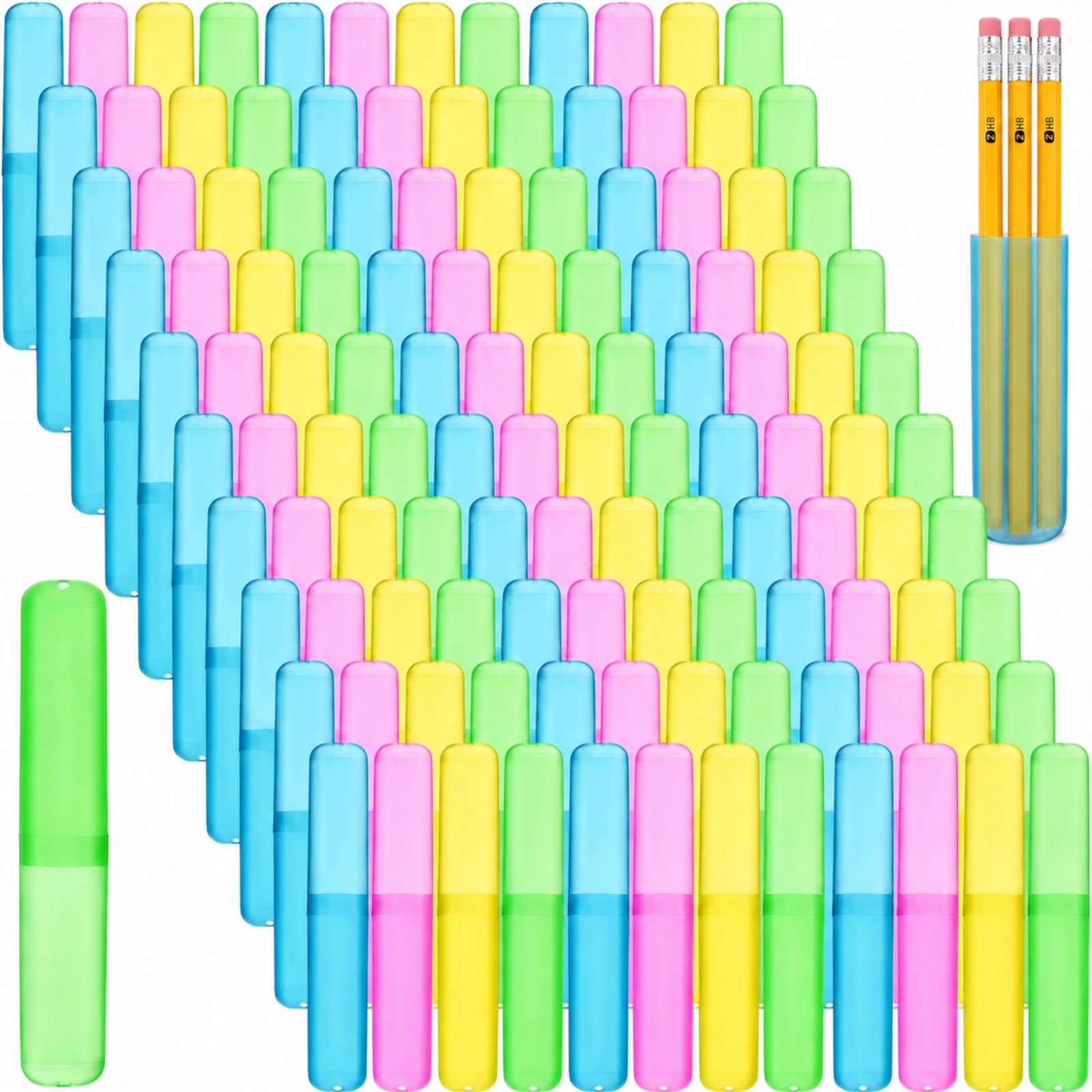 Jeyiour 120 porta spazzolino da denti da viaggio, multiplo portatile, in plastica traspirante, contenitori da viaggio per viaggi, campeggio, casa all'aperto (stile classico)